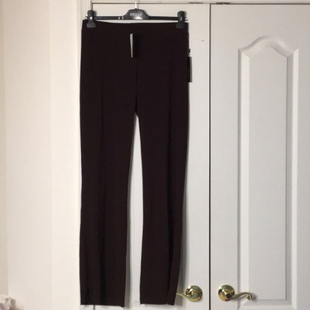 BCBGMAXASARIA M brown pull on elastic waste stretchy pants nwt polyester spandex